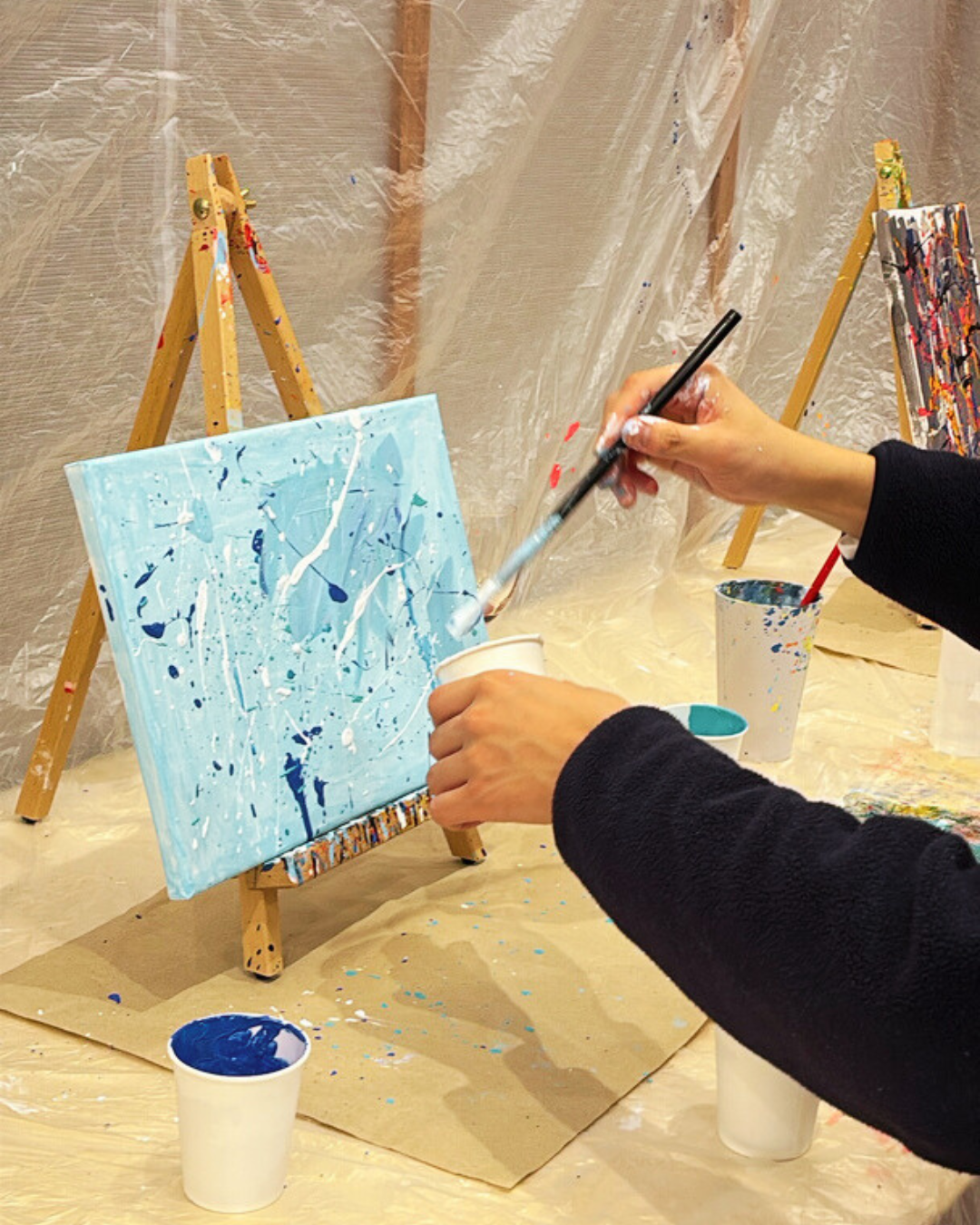 2026年5月9日(土)17：00-19：00 【ポロック風 アクションペインティング】